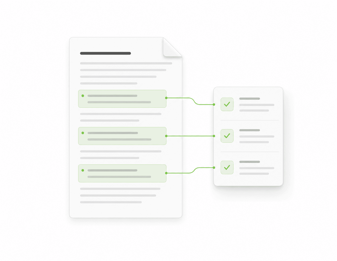 Job requirements connected to supported candidate evidence